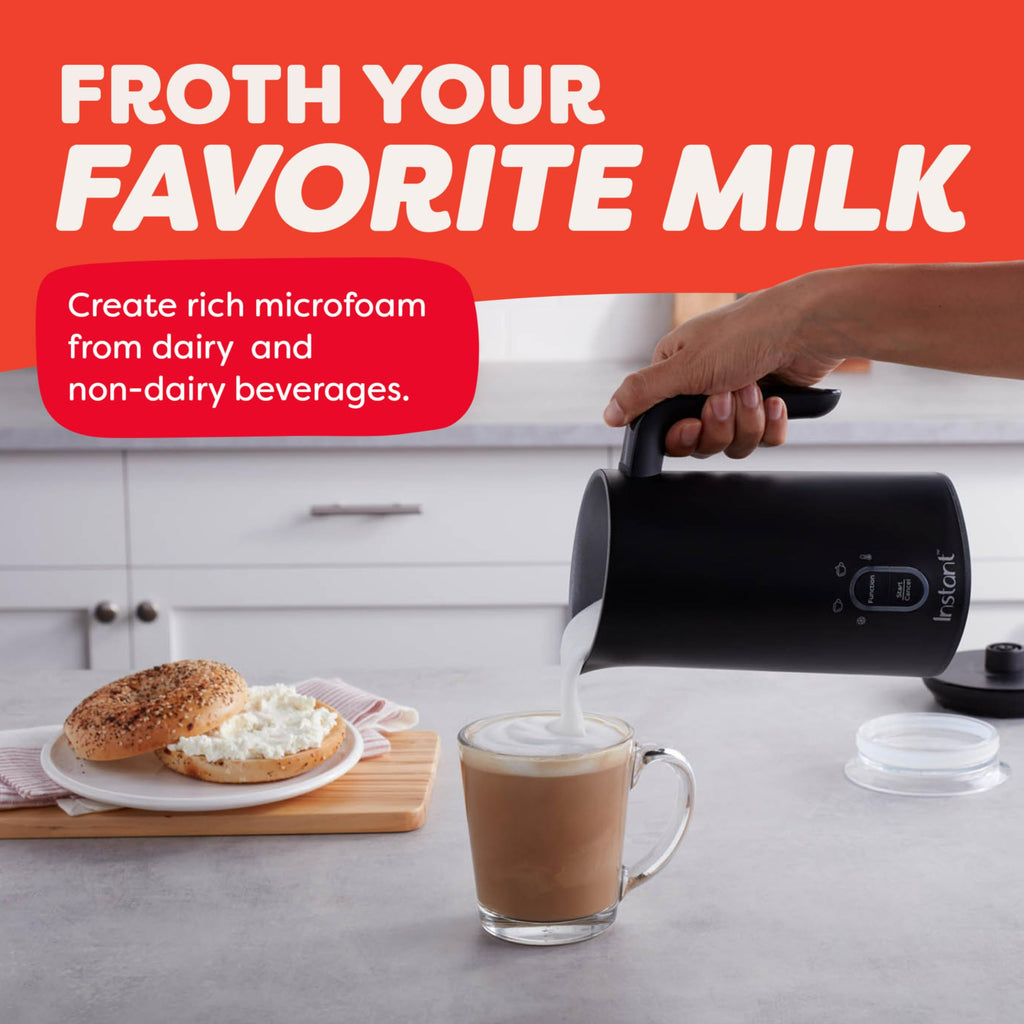 4-in-1 Milk Frother, 10 oz, Black R438
