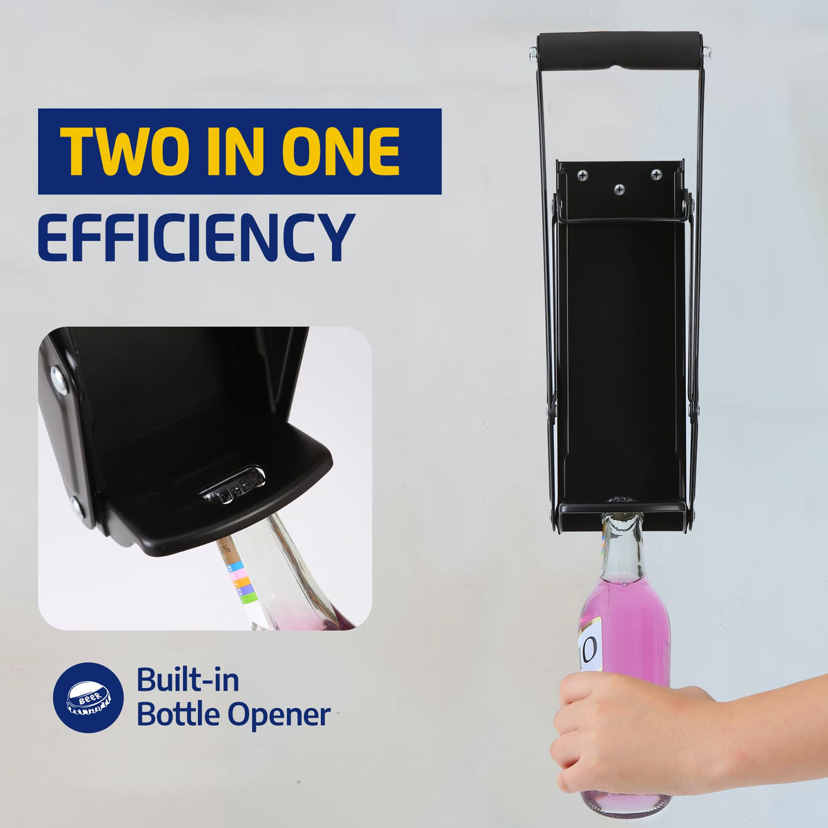 16oz Wall Mounted Can Crusher with Built-In Bottle Opener G5490