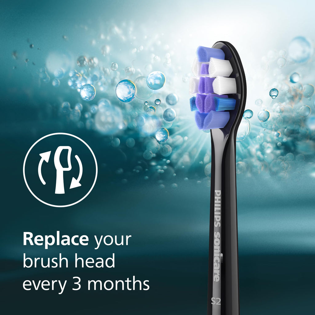 Black 2 Pack Replacement Electric Toothbrush Heads N60613