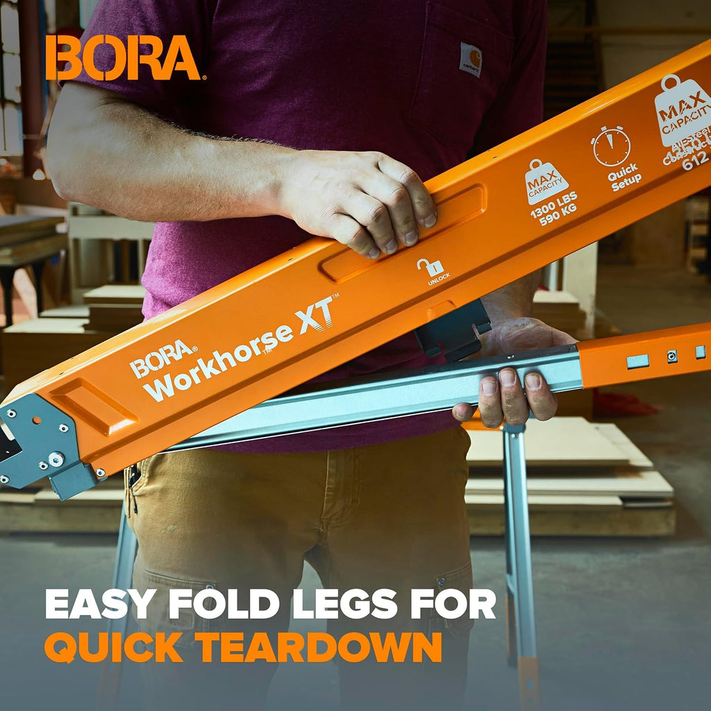 2 Pack Adjustable Folding Heavy Duty Sawhorse T188198