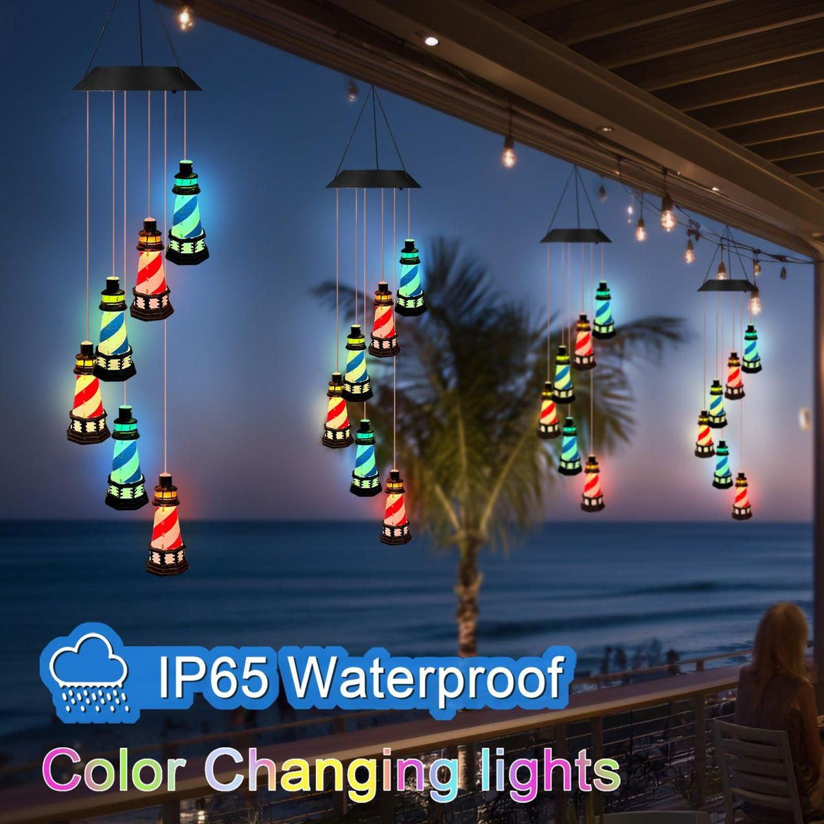 Color Changing LED Wind Chimes Y464