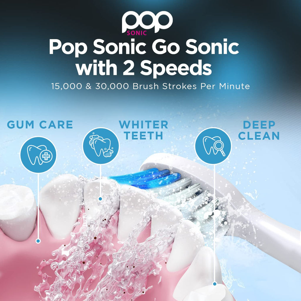 White Electric Toothbrush with 2 Replacement Heads E87436