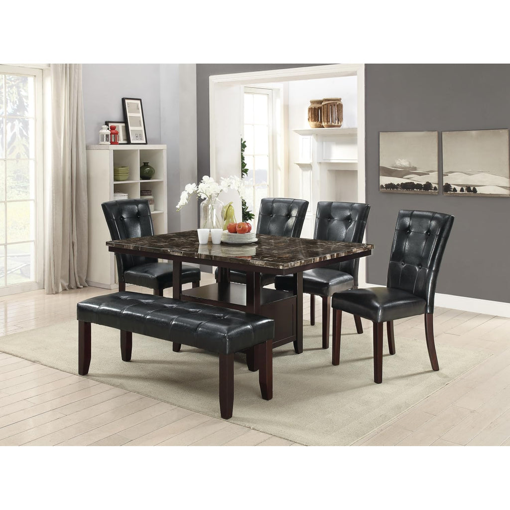 Black Faux Leather Dining Chairs Set of 2 X30162