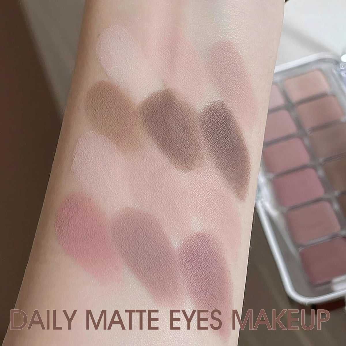 Mauve Pink Grey Brown Matte Eyeshadow Palette with Brush T9680