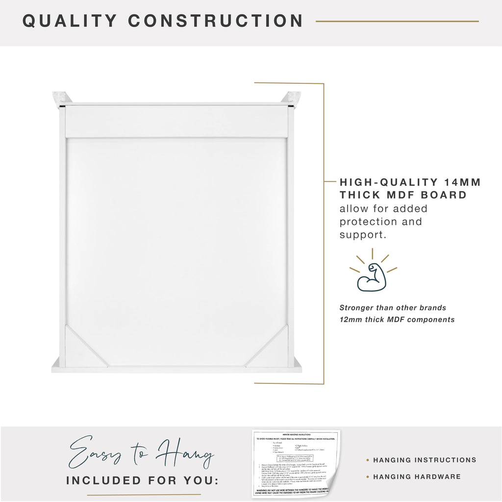 White Wall Mounted Medicine Cabinet Organizer L38927