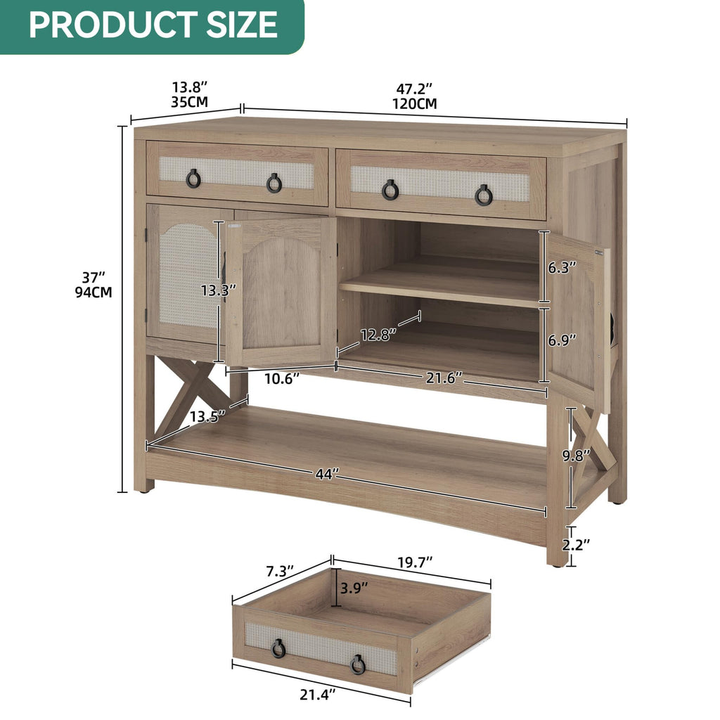 47.2" Console Table with 2 Drawers B7724