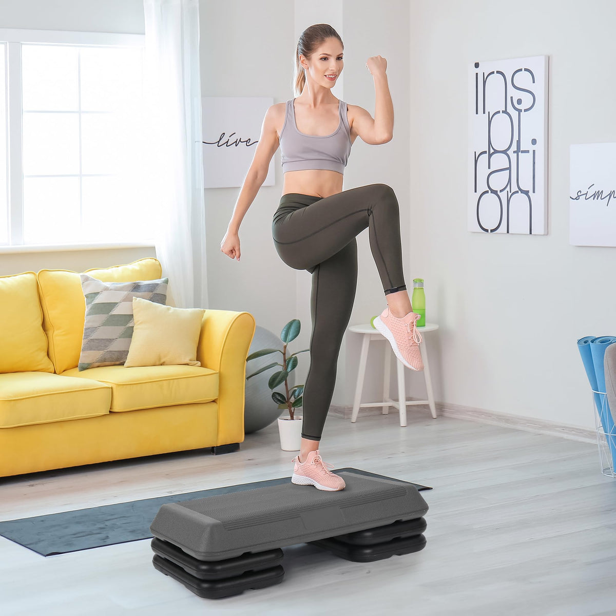 28.15" & 43" Adjustable Aerobic Stepper B8182