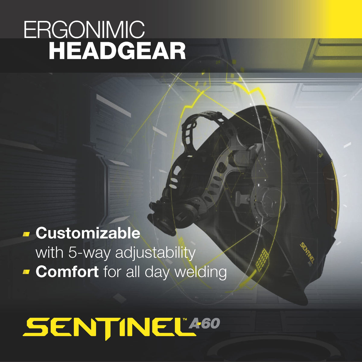 Black Nylon Welding Helmet H5083