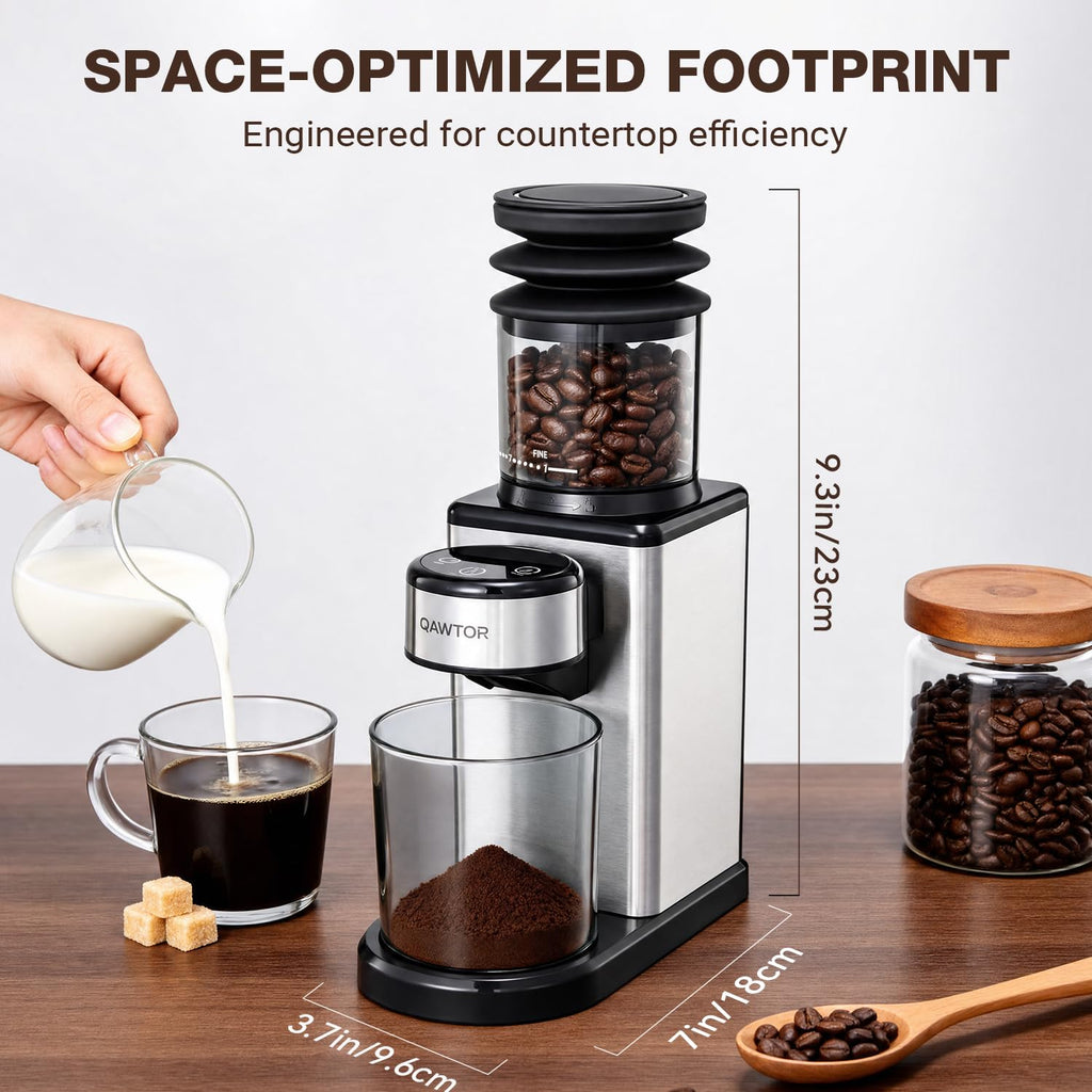 Conical Burr Coffee Bean Grinder, 25 Precise Settings, Anti-Static F892