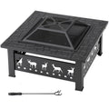 32 Inch Square Wood Burning Fire Pit Table Q183911