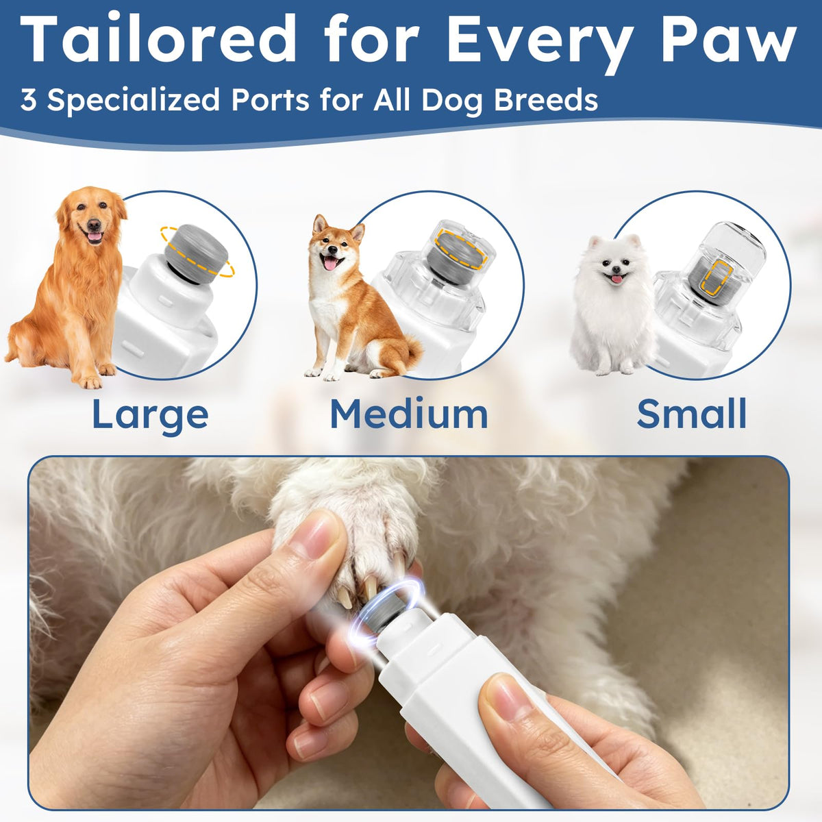 5-Speed Dog Nail Grinder with 2 LED Lights X96800
