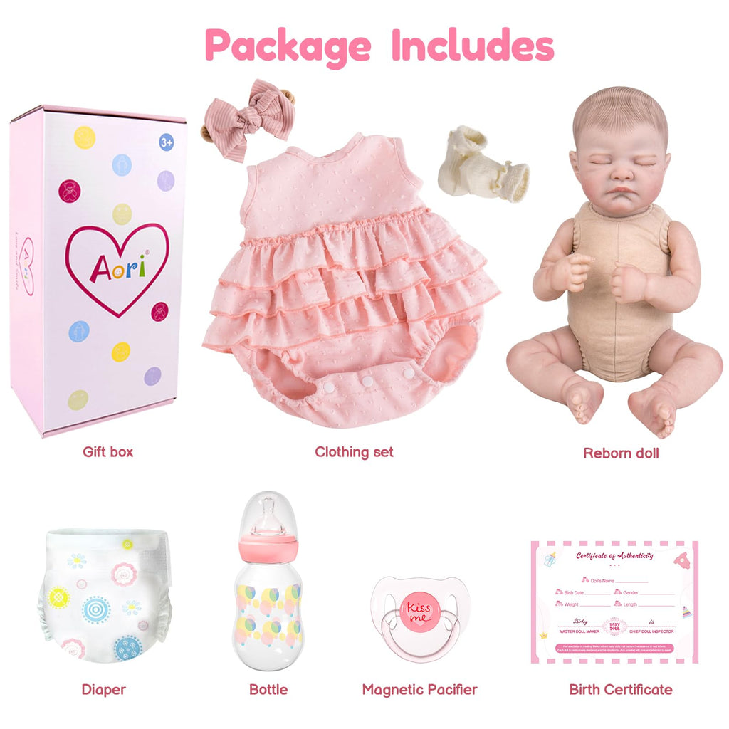 20-Inch Sleeping Newborn Girl Doll V6516