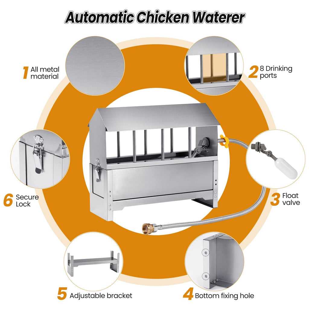 Stainless Steel Chicken Waterer N798
