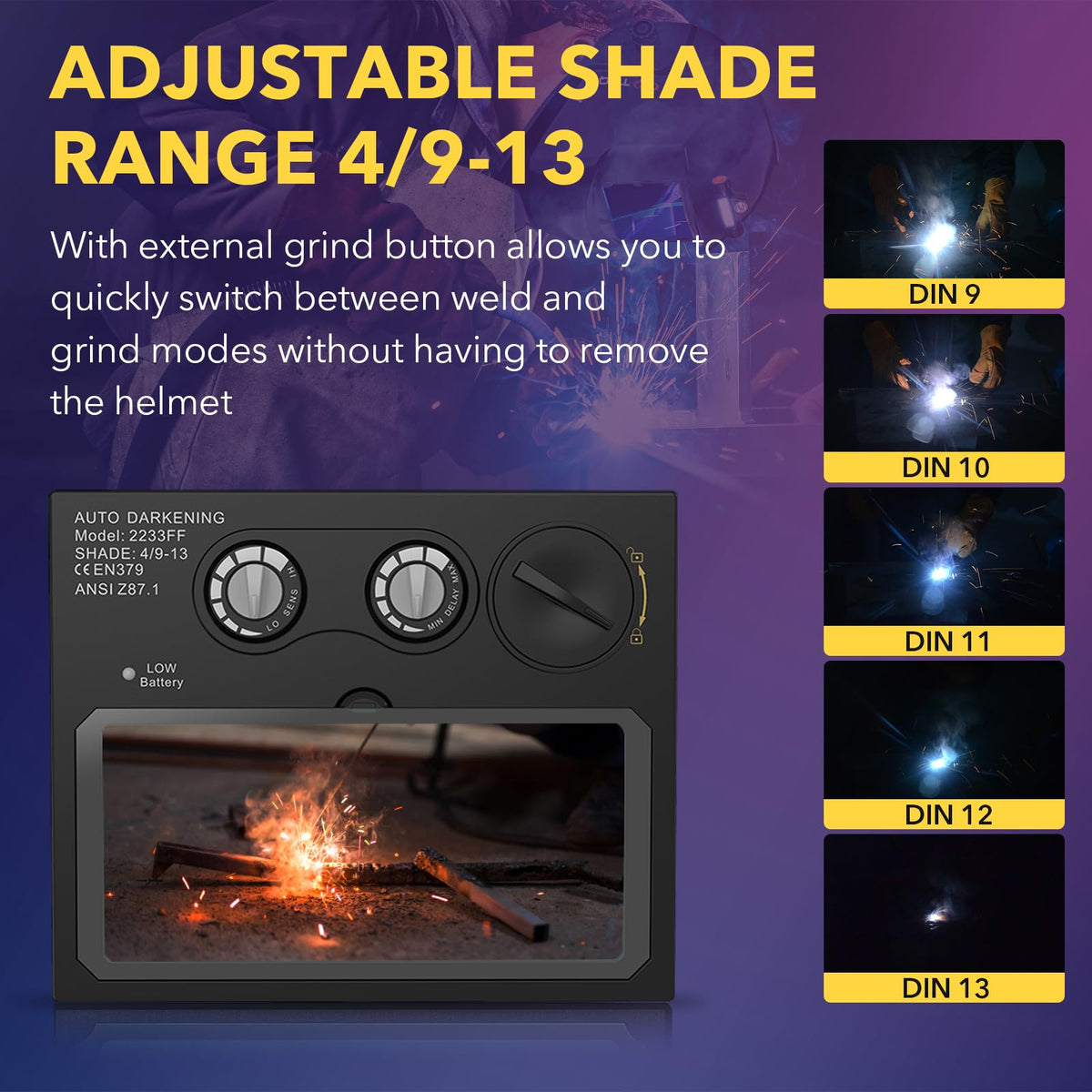 Auto Darkening Welding Lens Solar True Color P84216