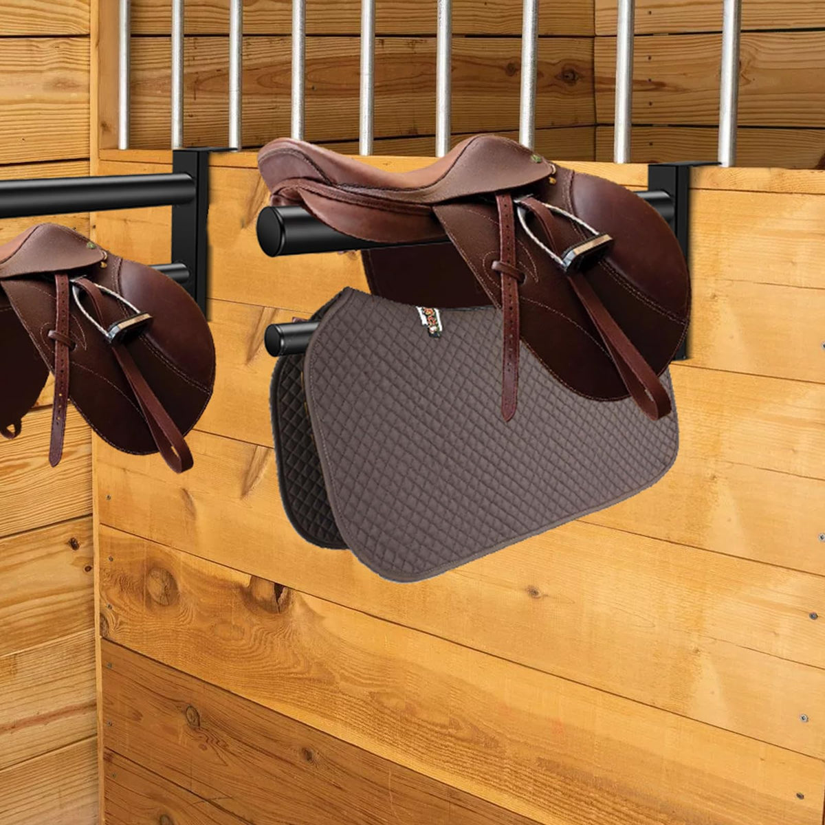 Heavy Duty Portable Saddle Rack Stand with 2 Bars Y211