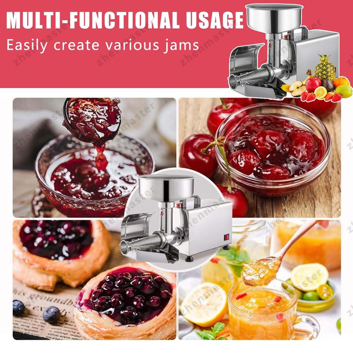 450W Stainless Steel Electric Tomato Strainer S426