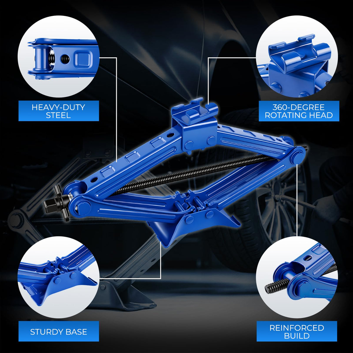 2 Ton Portable Scissor Car Jack Y3199