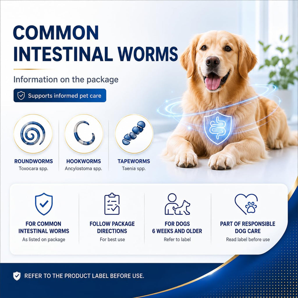 Pyrantel Pamoate & Praziquantel Canine Tablets 48 Tablets P9457