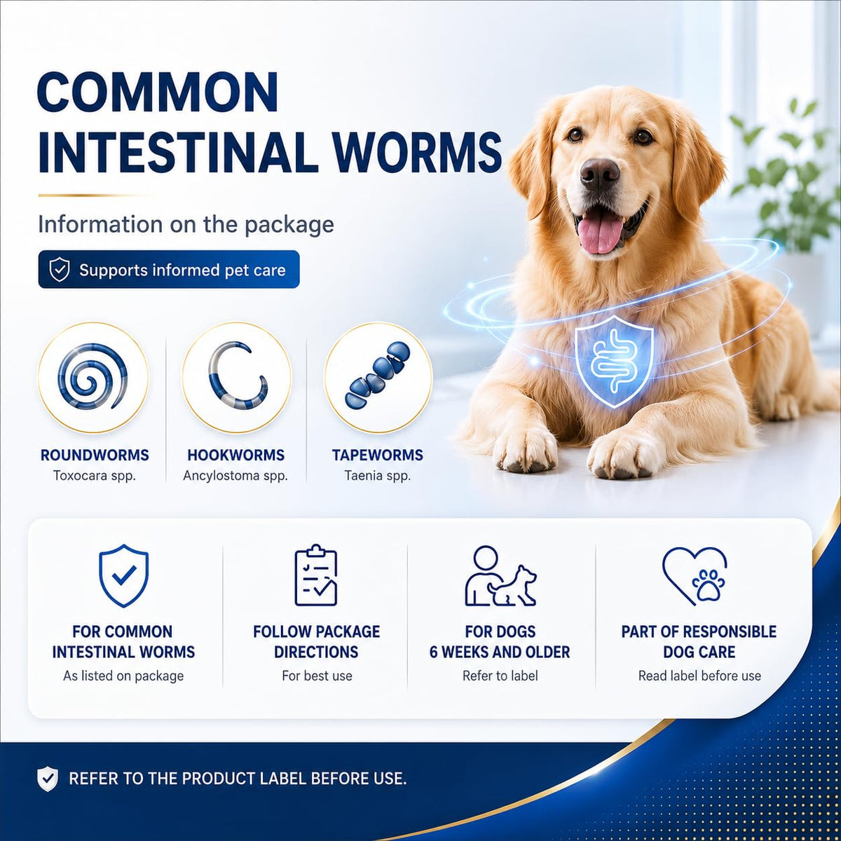 Pyrantel Pamoate & Praziquantel Canine Tablets 48 Tablets P9457