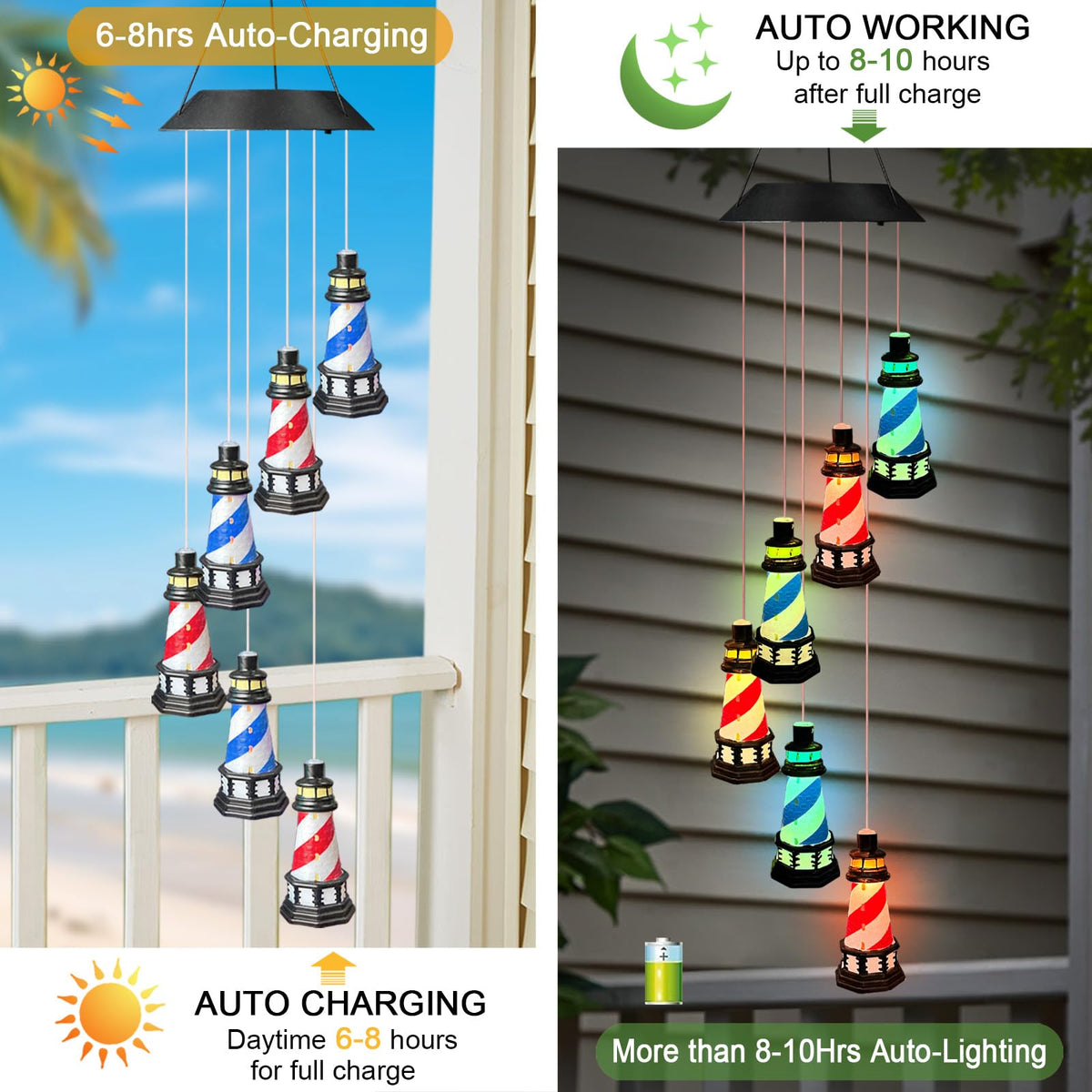 Color Changing LED Wind Chimes Y464