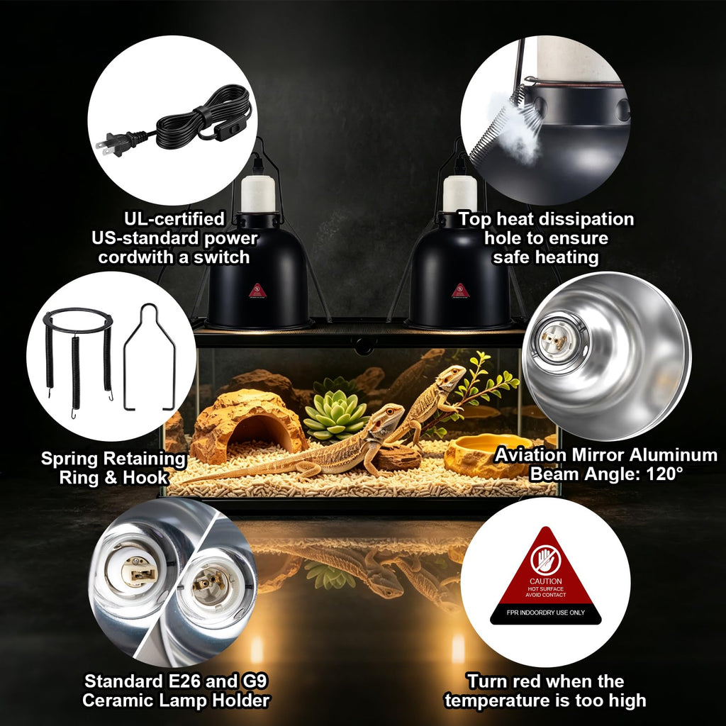Ceramic Socket Reptile Heat Lamp Kit L561