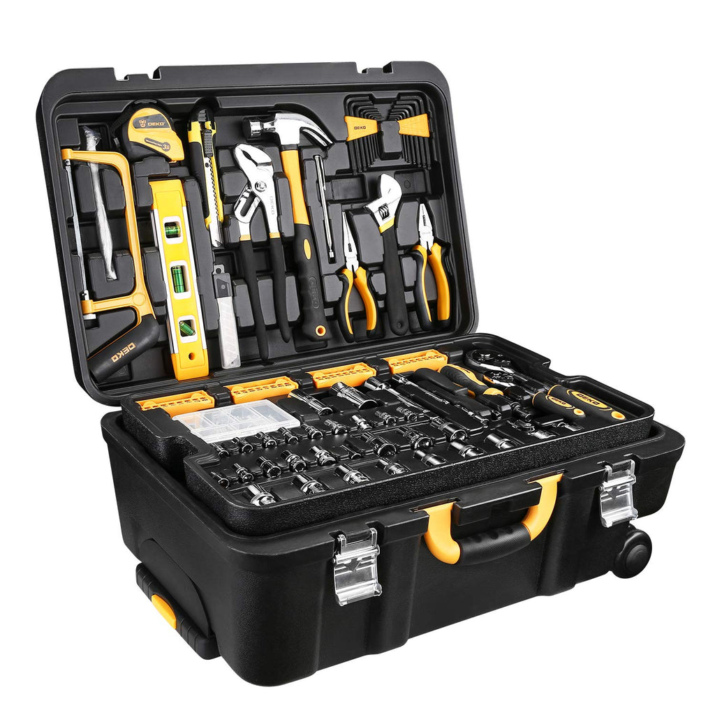 258 Piece Rolling Tool Box Socket Wrench Hand Tool Set Q876