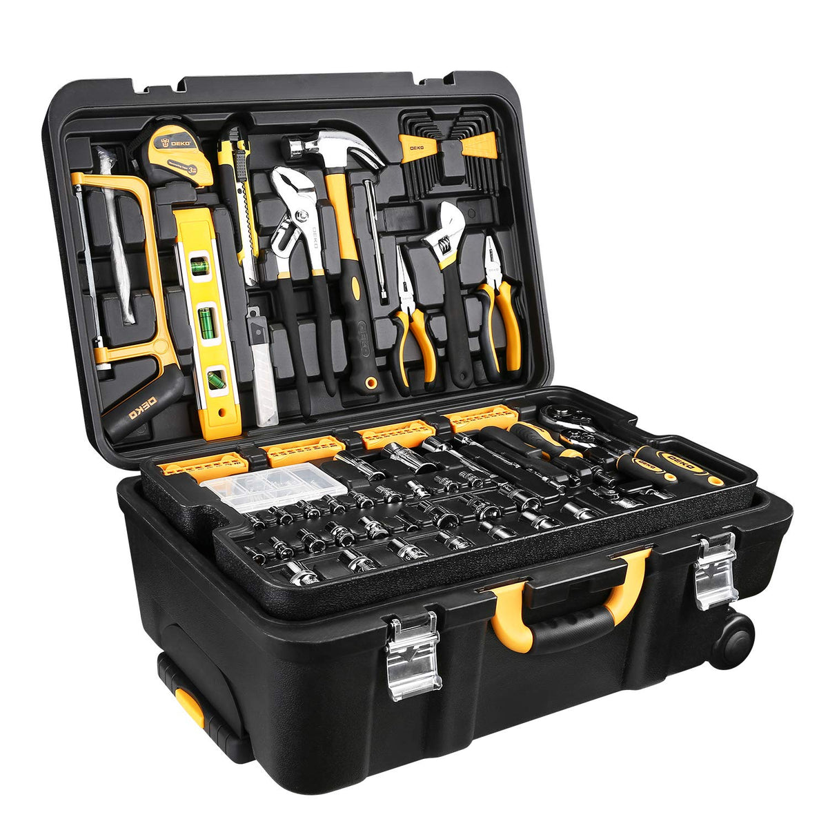258 Piece Rolling Tool Box Socket Wrench Hand Tool Set Q876