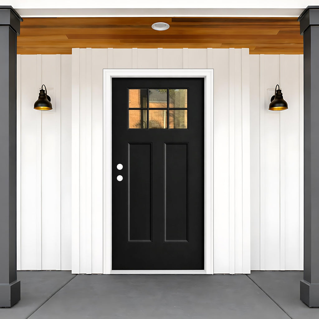 36 x 80 Black Fiberglass Entry Door Y8574