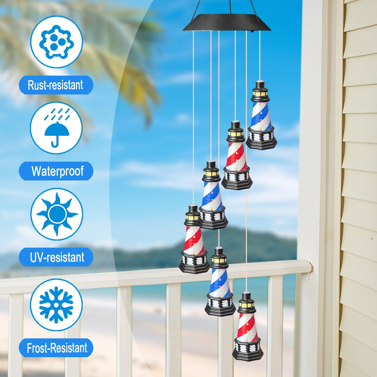 Color Changing LED Wind Chimes Y464