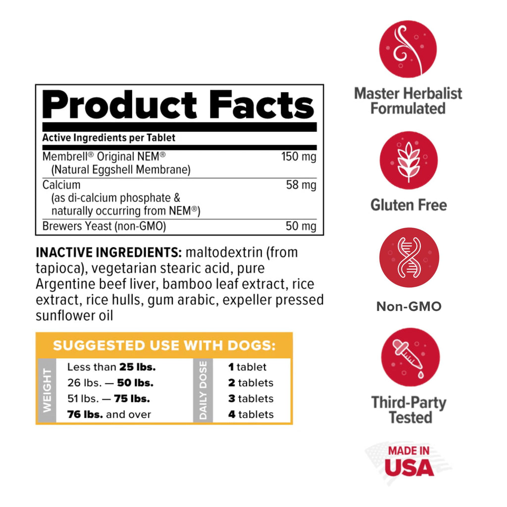 Joint Health Support for Dogs 60 Tablets W314818