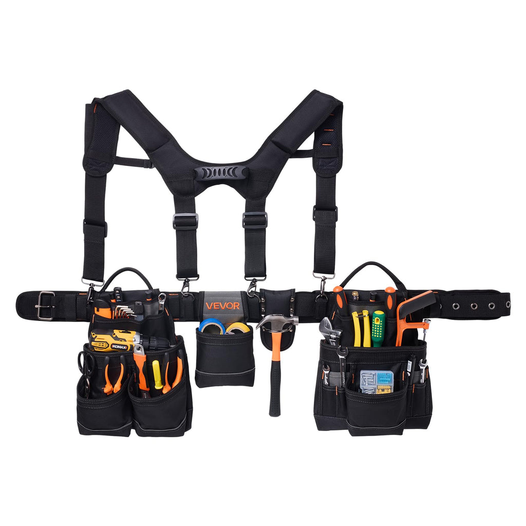 19 Pockets Adjustable Tool Belt with Suspenders N6902