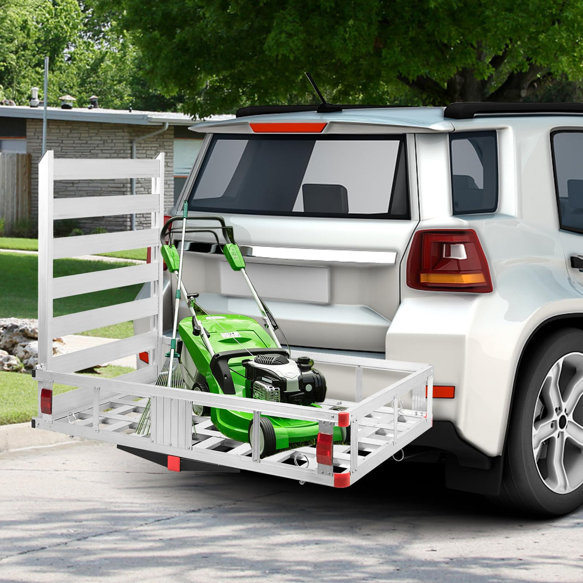 50"x 29.5" Aluminum Hitch Cargo Carrier with Ramp C4967