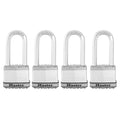 Heavy Duty Outdoor Padlock with Key, 4 Pack Keyed-Alike R30419