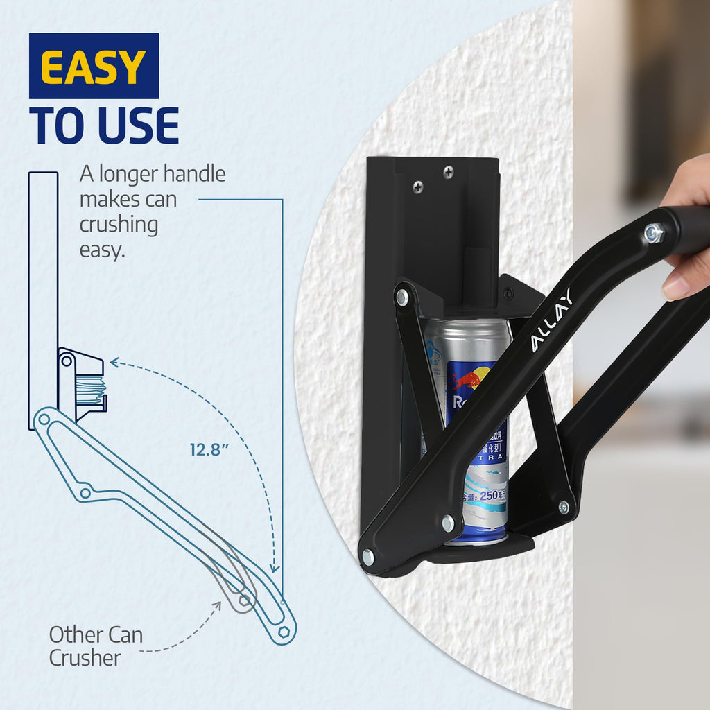 16oz Wall Mounted Can Crusher with Built-In Bottle Opener G5490
