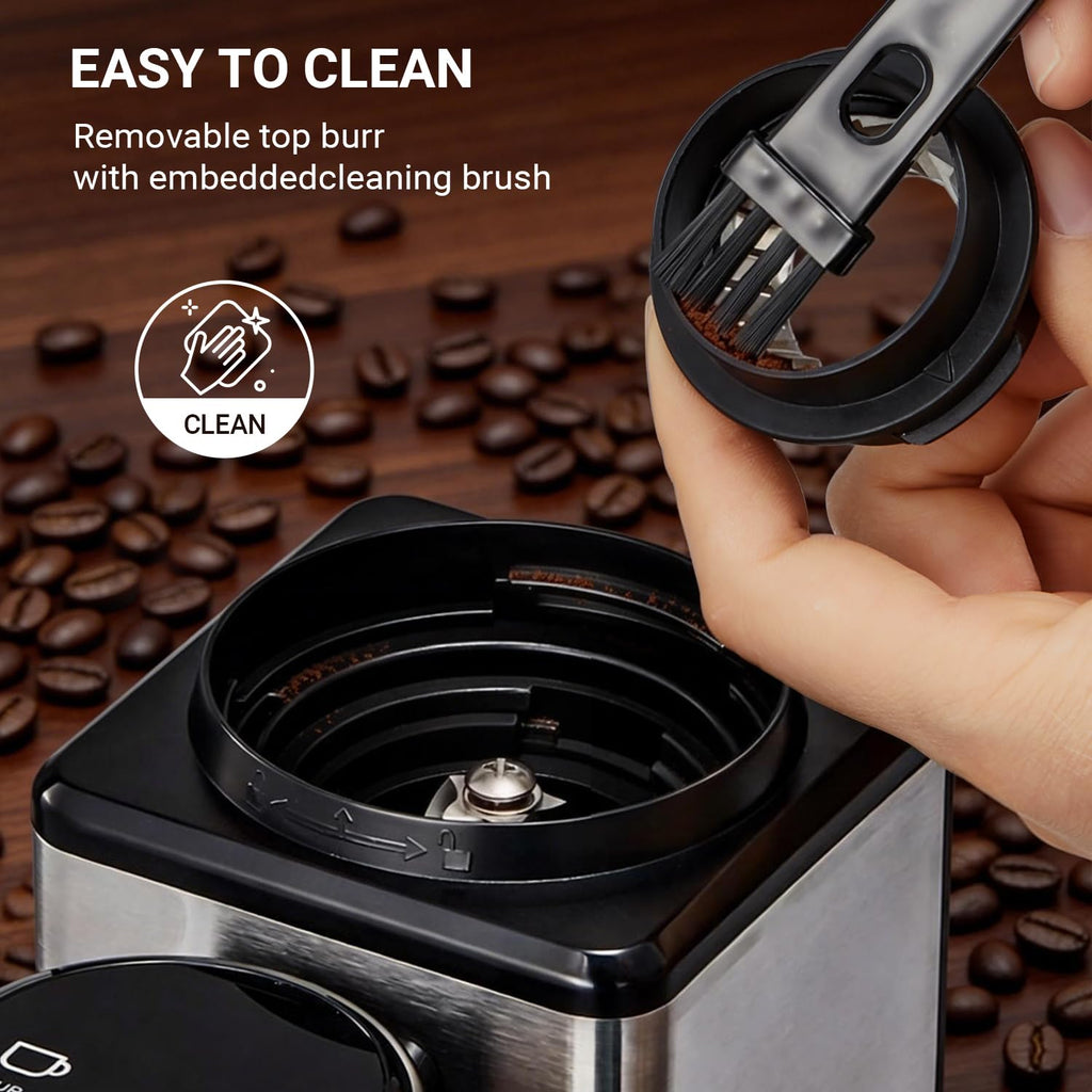 Conical Burr Coffee Bean Grinder, 25 Precise Settings, Anti-Static F892