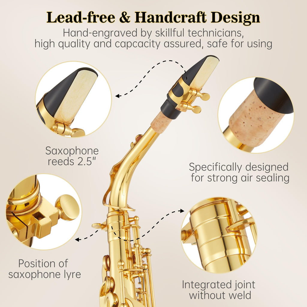 Alto Saxophone Copper Body Electroplated Gold Finish V87744