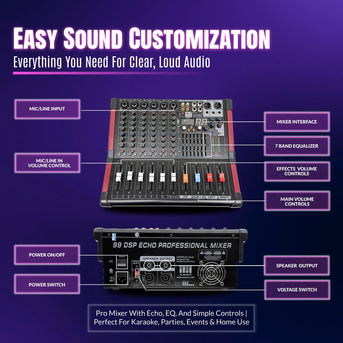 10" UHF PA System with Wireless Microphone F5531