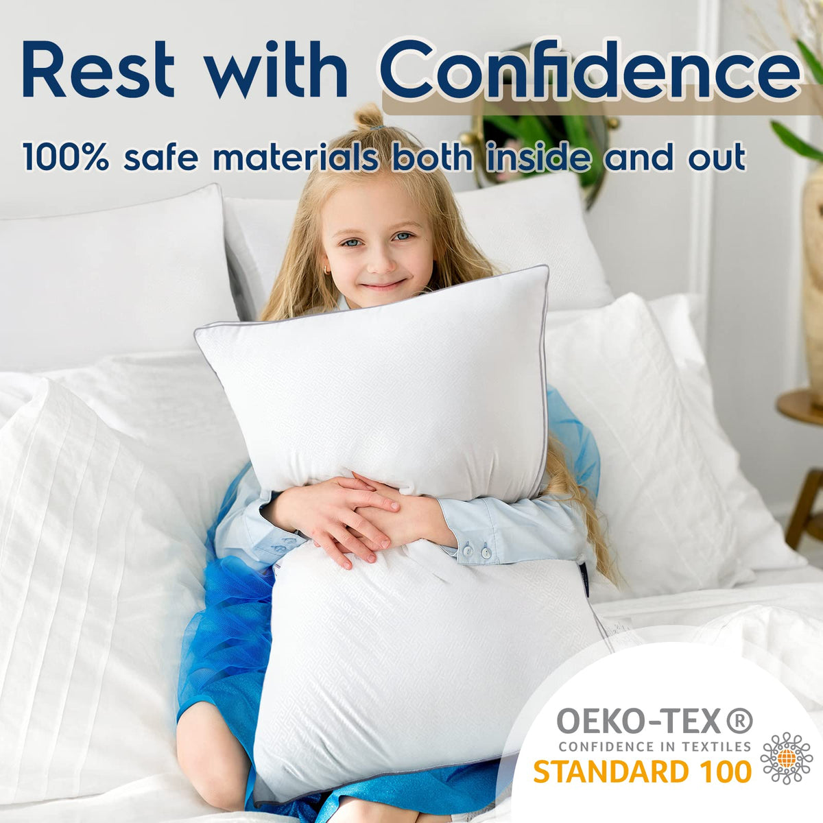 King Size White Pillows Set of 2 M8588