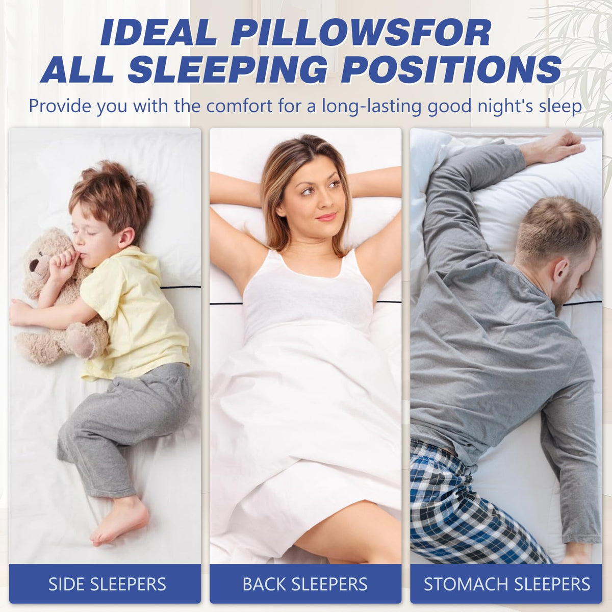King Size Cooling Microfiber Bed Pillows Set of 2 B950