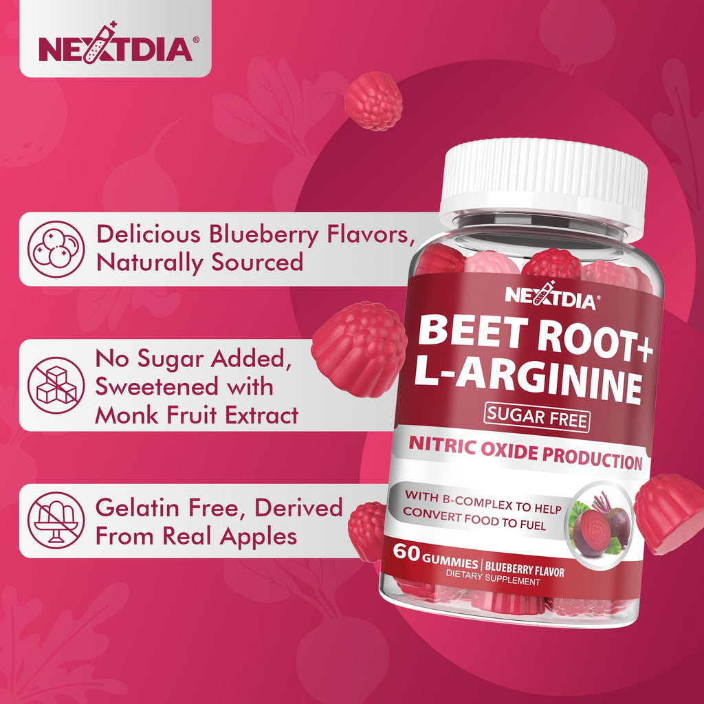 Beet Root Gummies 1200mg with L-Arginine and B Vitamins O5998