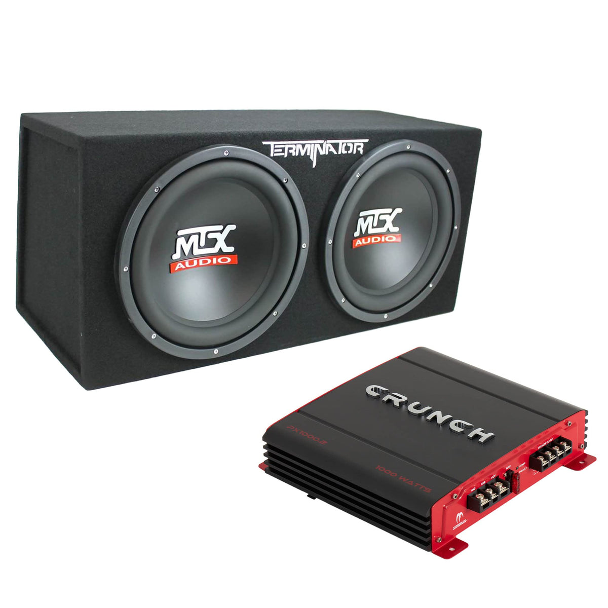 1000 Watt 2 Channel Amplifier with 12 Inch Subwoofer Enclosure R9865