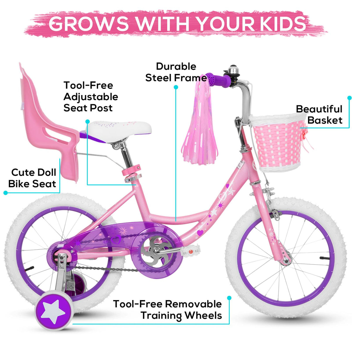 Kids Bike with Training Wheels F263064