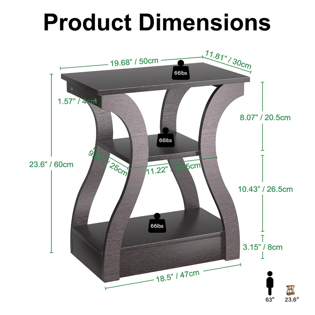 Brown End Tables Set of 2 P795