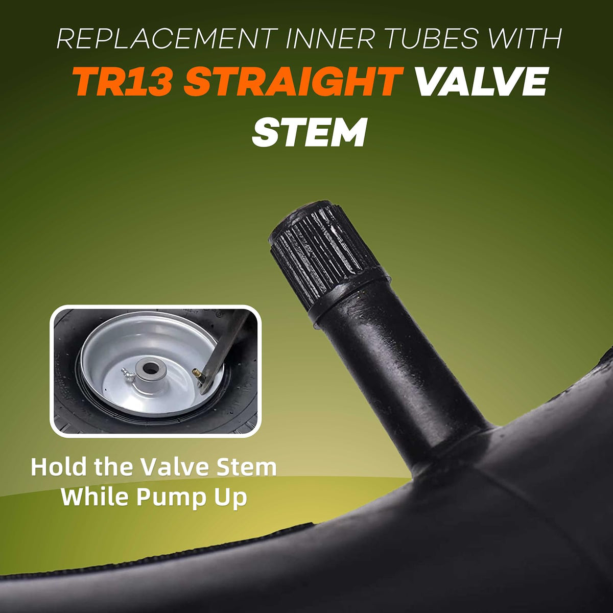 4.80/4.00-8" Inner Tube with TR-13 Straight Valve Stem (4-Pack) U72537