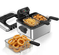 Electric Deep Fryer with 3 Baskets, 4.75QT Stainless Steel P645867