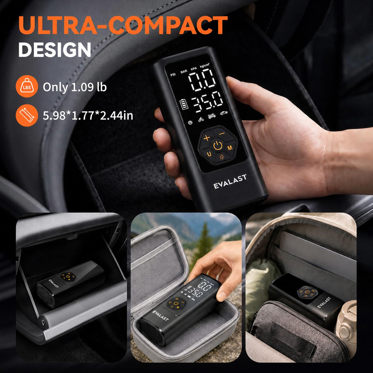 Portable Air Compressor 150 PSI Cordless Tire Inflator A2698