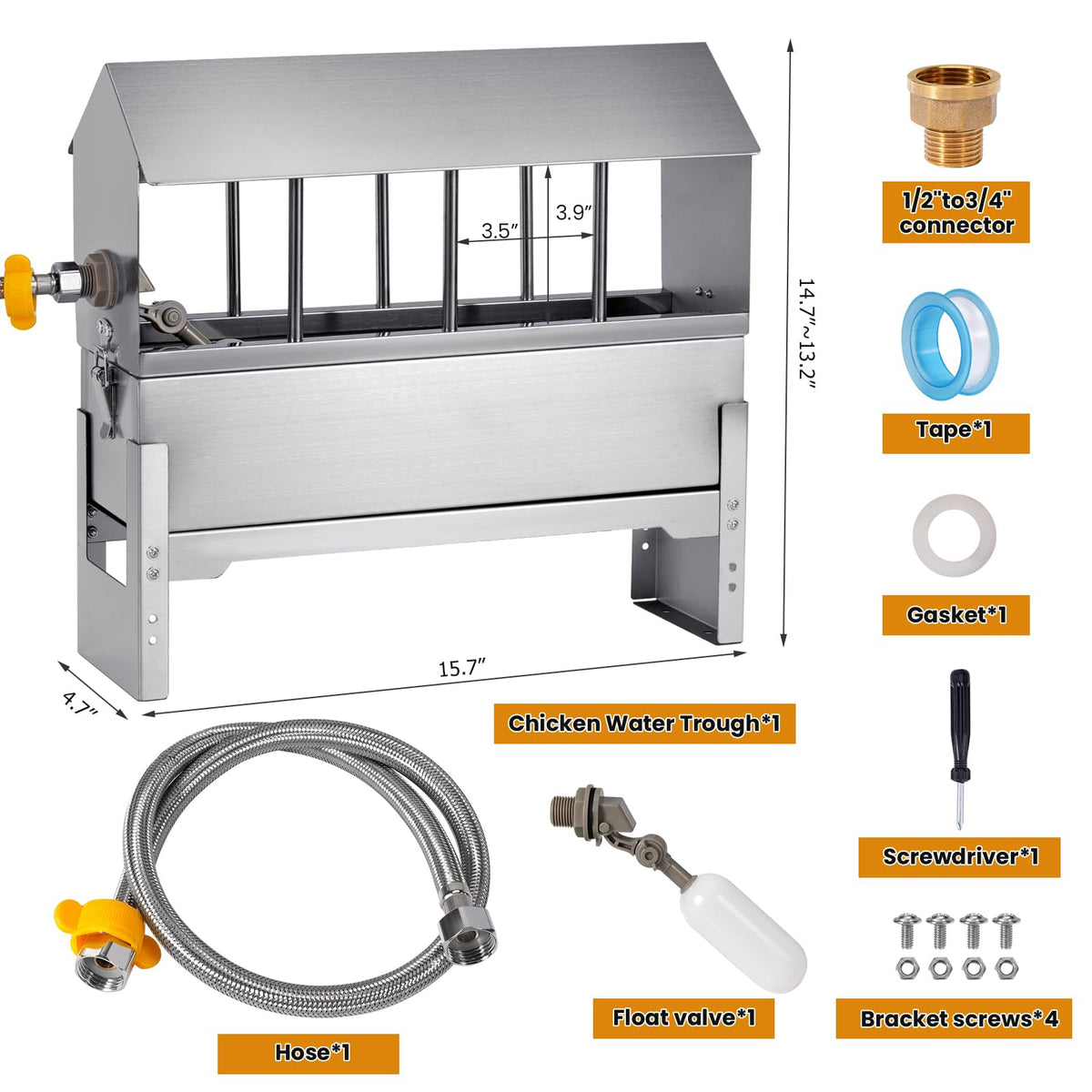 Stainless Steel Chicken Waterer N798