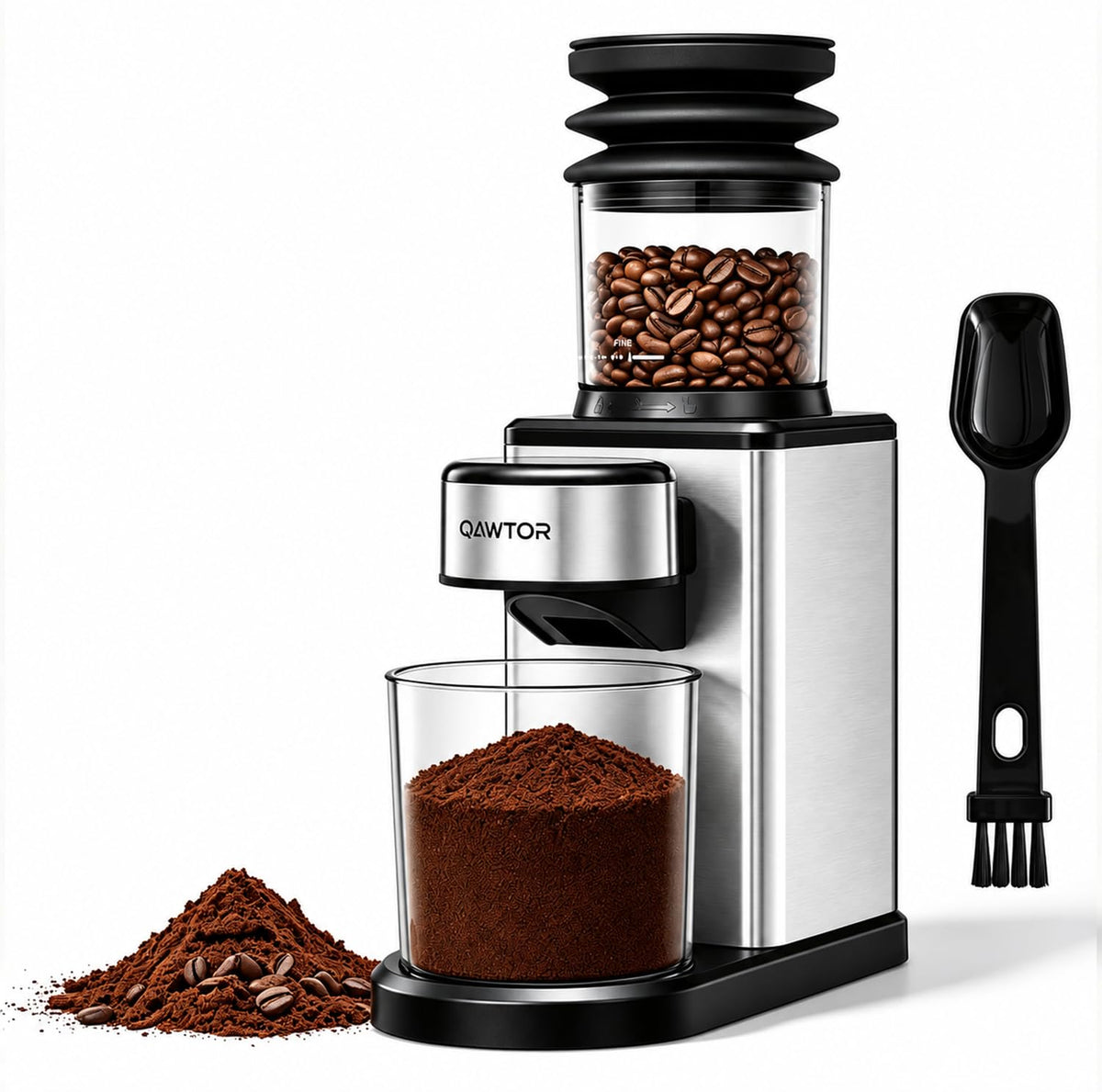 Conical Burr Coffee Bean Grinder, 25 Precise Settings, Anti-Static F892