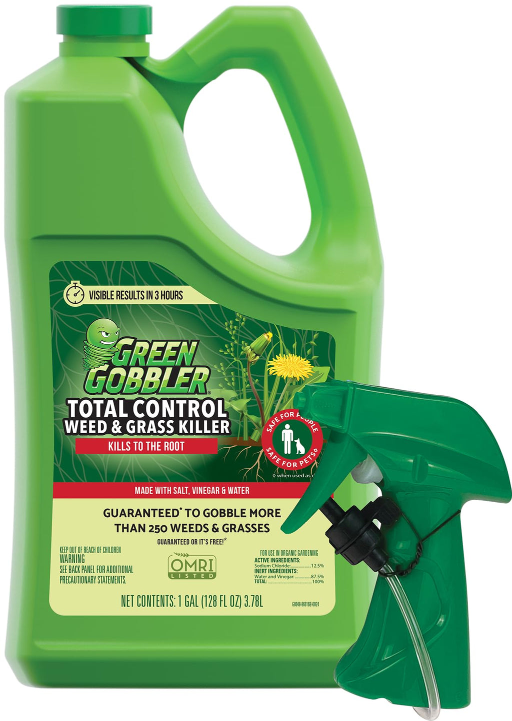 Natural Weed & Grass Killer Concentrated Salt & Vinegar 1 Gallon Trigger W86100