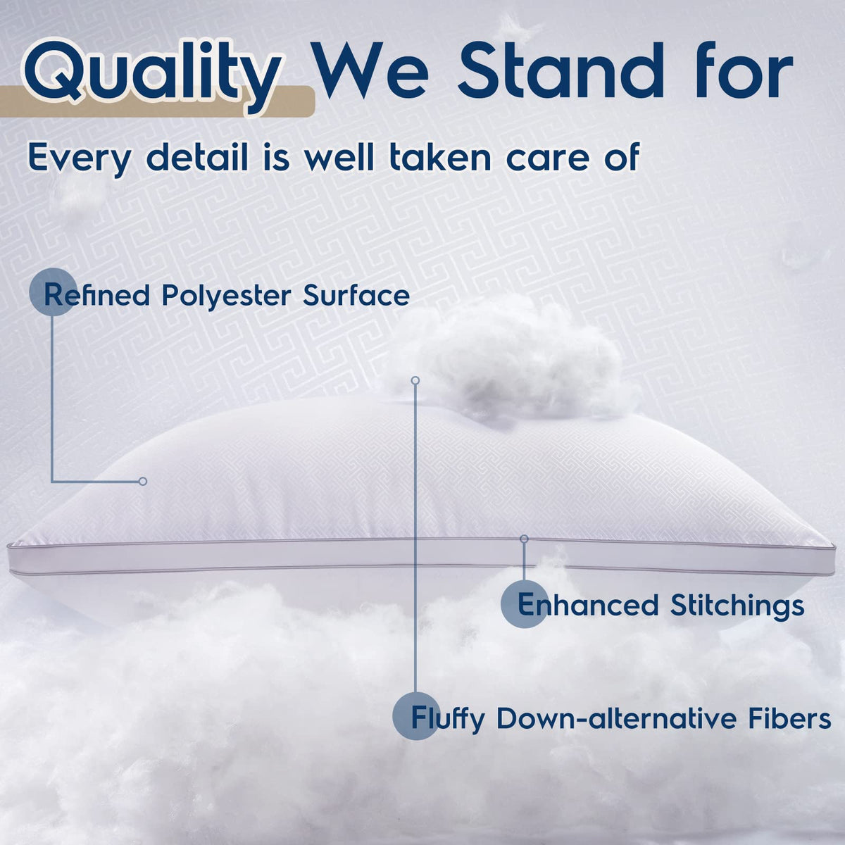 King Size White Pillows Set of 2 M8588